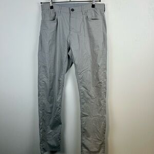 Faherty Movement Pants Mens 34x33 Light Gray Stretch Organic Cotton Chino